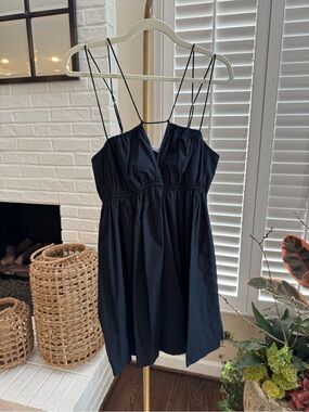 Abercrombie & Fitch strappy flirty black mini dress